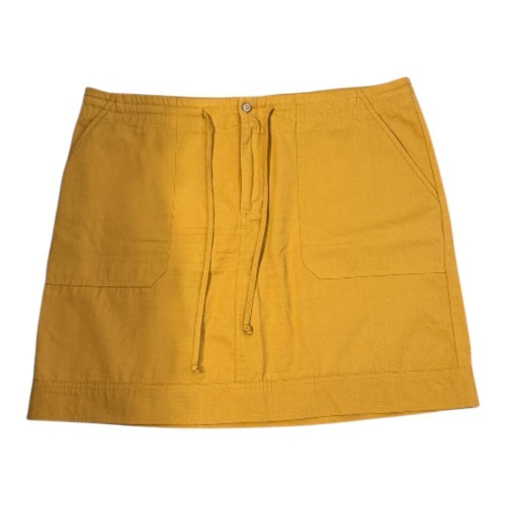 TINY ANTHROPOLOGIE Mini Skirt Women's Size Large Mustard Gold